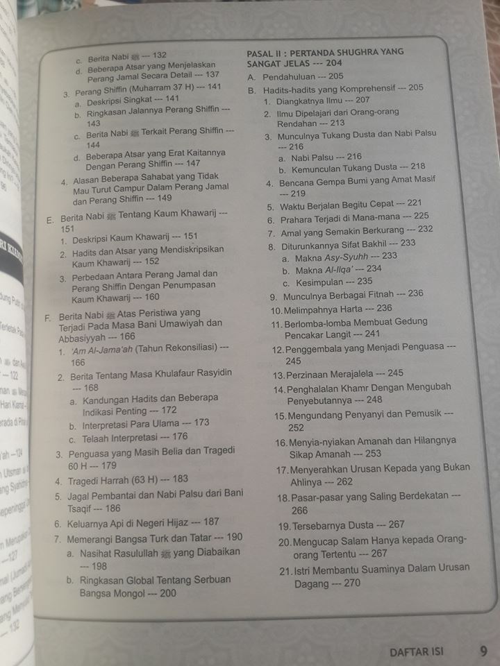 Buku Ensiklopedi Akhir Zaman Daftar Isi