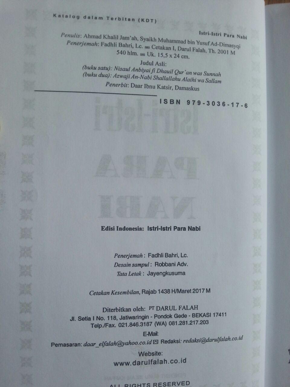 Buku Istri Istri Para Nabi isi 2