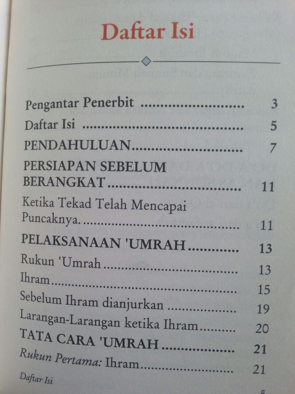 Buku Saku Tuntunan Manasik Umrah isi