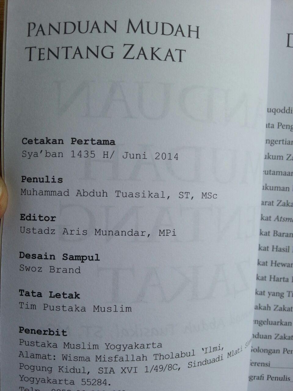 Buku Panduan Mudah Tentang Zakat isi