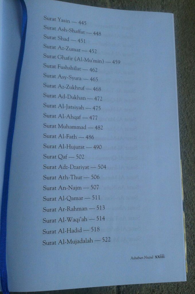Buku Asbabun Nuzul Sebab-Sebab Turunnya Ayat Al-Qur'an isi 3