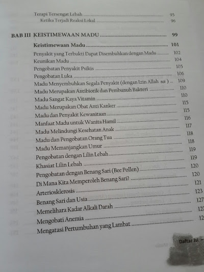 Buku Terapi Dengan Madu Obat Ajaib Segala Penyakit Daftar Isi