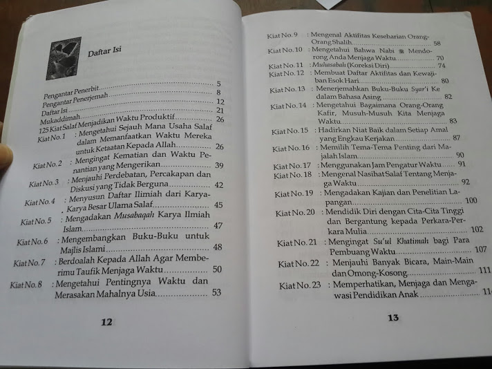 Buku 125 Kiat Salaf Menjadikan Waktu Produktif Daftar Isi