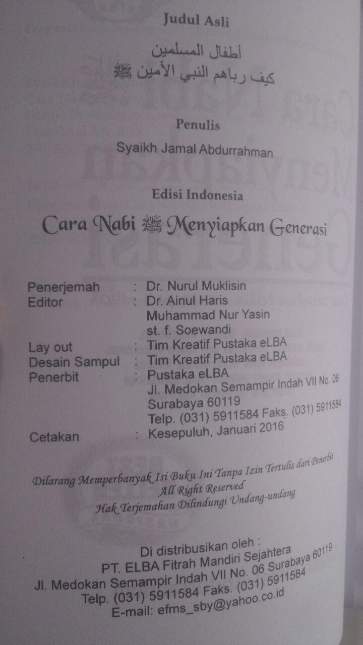 Buku Cara Nabi Mempersiapkan Generasi 78,000 20% 62,400 isi 2