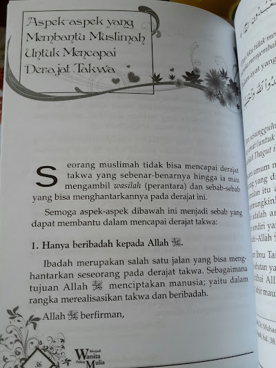 Buku Menjadi Wanita Paling Mulia Isi