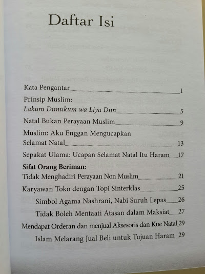 Buku Saku Natal Hari Raya Siapa Daftar Isi
