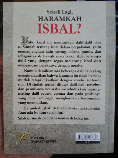 Buku Saku Sekali Lagi Haramkah Isbal Cover Belakang