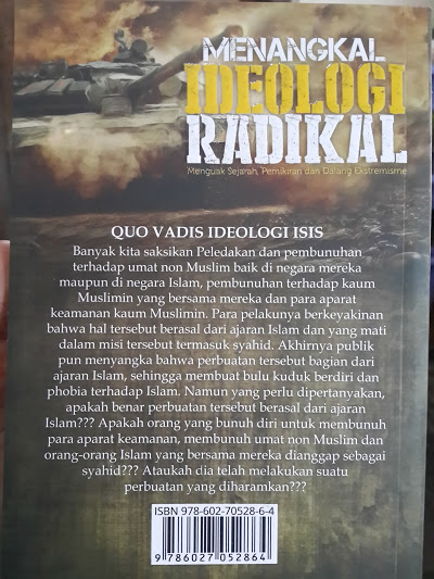 Buku Menangkal Ideologi Radikal Cover Belakang