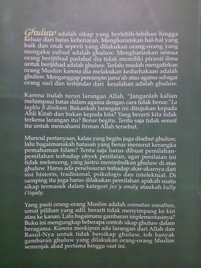 Buku Ghuluw Benalu Dalam Ber-Islam Cover Belakang