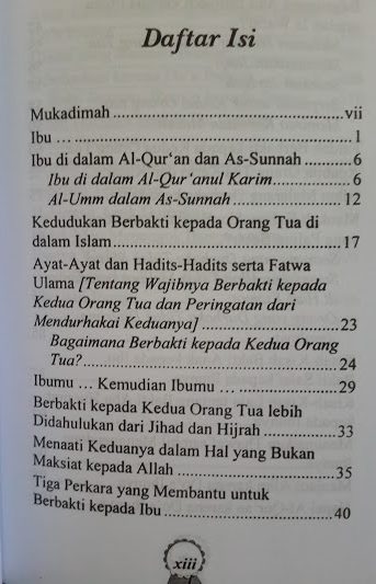Buku Wahai Ibu Maafkan Anakmu Daftar Isi