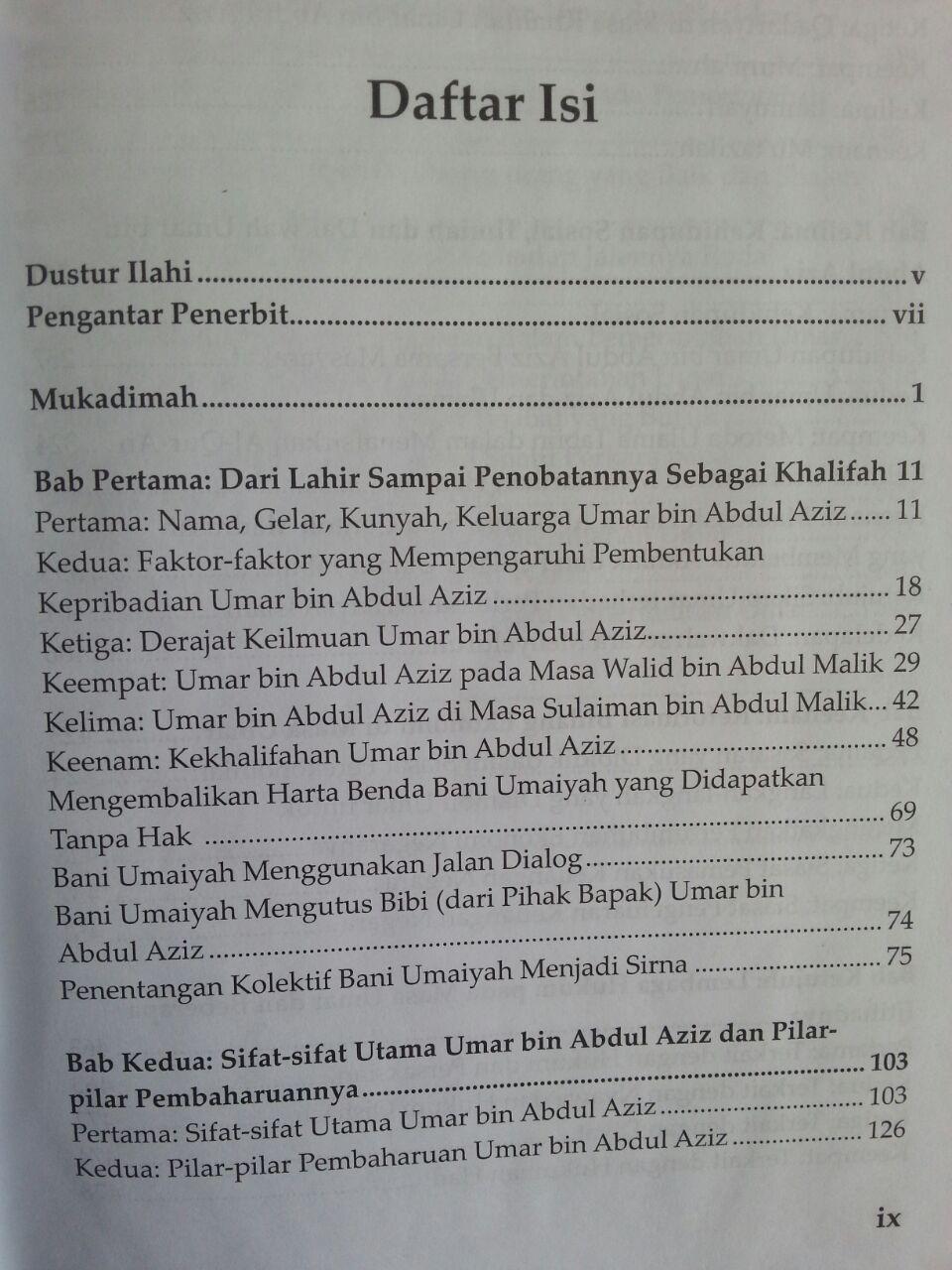 Buku Umar bin Abdul Aziz Khalifah Pembaru Dari Bani Umayyah isi