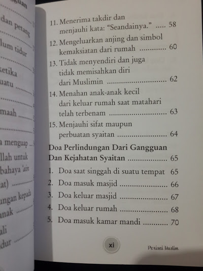 Buku Perisai Muslim Dari Syaitan Jin Bintang Kejahatan Mata Daftar Isi