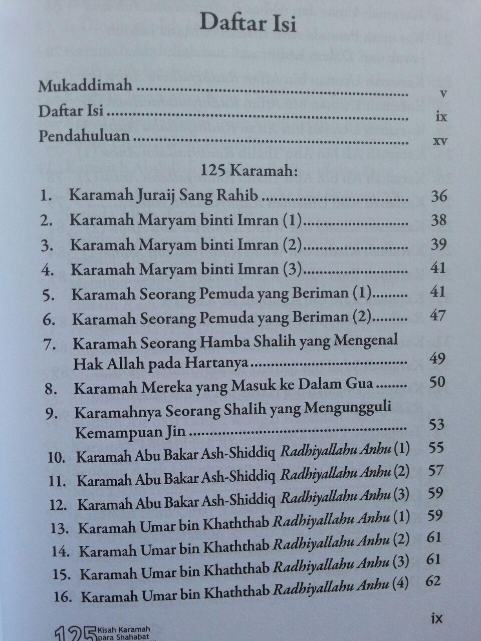 Buku 125 Kisah Karamah Para Shahabat Dan Orang Shalih isi 3