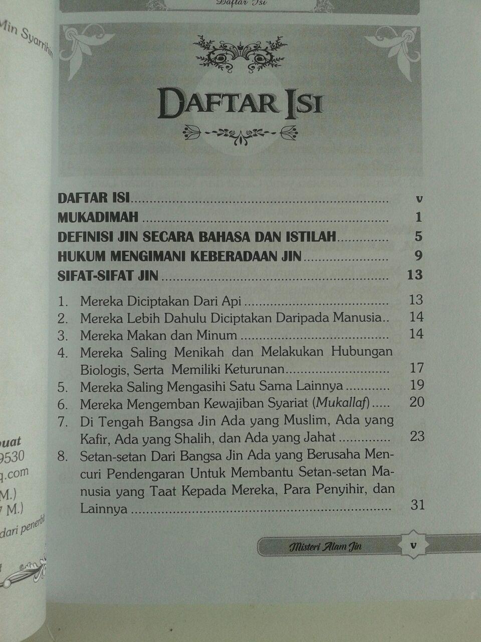 Buku Misteri Alam Jin Berdasarkan Al-Quran dan As-Sunnah isi