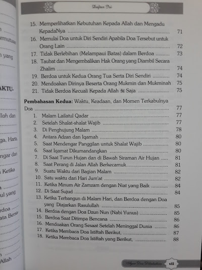 Buku Agar Doa Dikabulkan Sebab Terkabul Tertolaknya Doa Daftar Isi