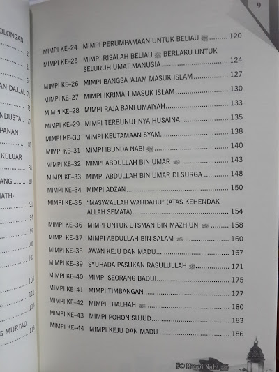 Buku 50 Mimpi Nabi Yang Langsung Beliau Tafsirkan Sendiri Daftar Isi