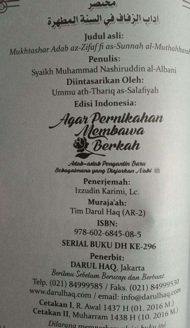 BK2023 Buku Saku Agar Pernikahan Membawa Berkah 7,000 15% 5,950 isi 2