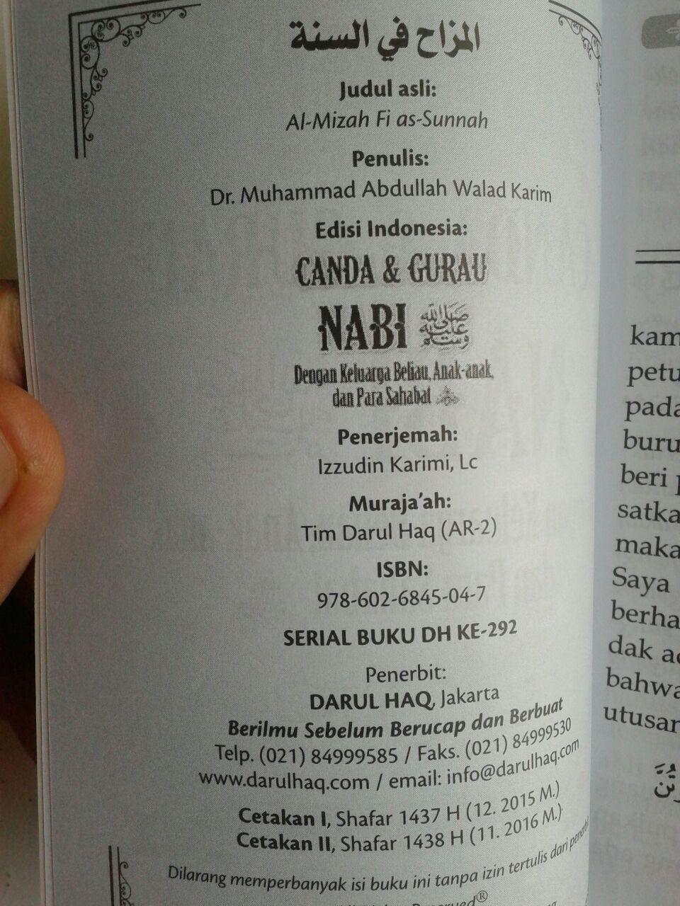 Buku Saku Canda Dan Gurau Nabi 9,000 15% 7,650 isi 3