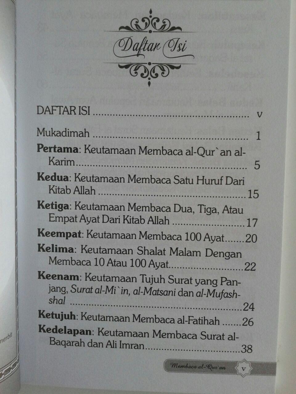 Buku Saku Keutamaan Dan Pahala Besar Membaca Al-Qur'an isi