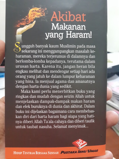 Buku Saku Akibat Makanan Yang Haram Cover 2