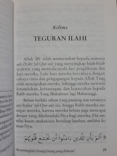 Buku Beruntunglah Orang Yang Khusyuk Isi