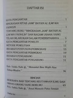 Buku Ilmu Dan Keutamaannya Daftar Isi