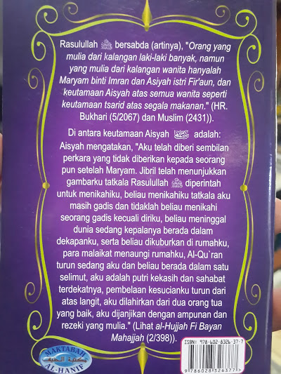Buku Saku Keutamaan Istri-Istri Rasulullah Cover Belakang