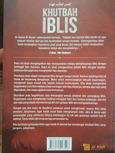Buku Khutbah Iblis Cara Sarananya Menyesatkan Manusia Cover 2