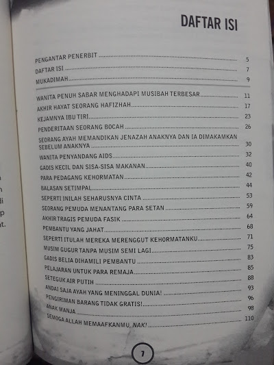 Buku Mati Saat Bersujud Kisah-Kisah Paling Mengharukan Daftar Isi