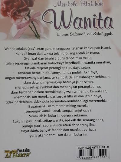 Buku Membela Hak-Hak Wanita Cover Belakang