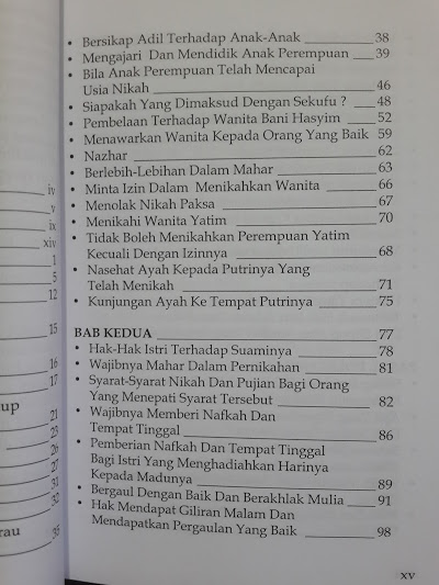Buku Membela Hak-Hak Wanita Daftar Isi