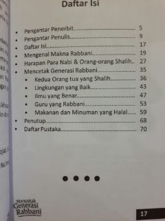 Buku Mencetak Generasi Rabbani Pendidikan Generasi Daftar Isi