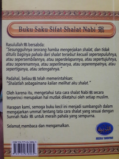 Buku Saku Sifat Shalat Nabi Oleh Syaikh Albani Cover 2