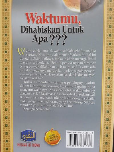 Buku Waktumu Dihabiskan Untuk Apa? Cover 2