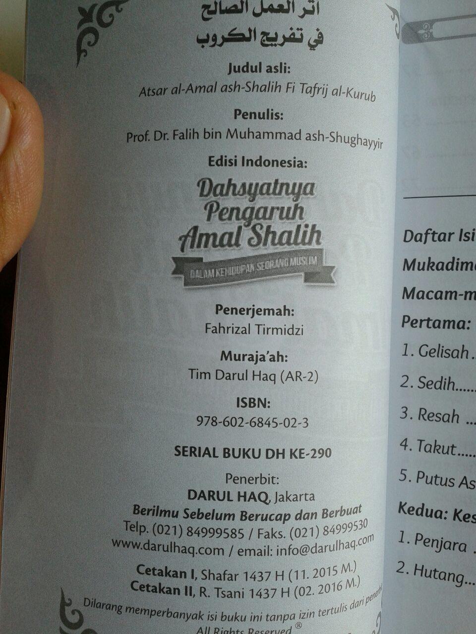 Buku Saku Dahsyatnya Pengaruh Amal Shalih Dalam Kehidupan isi 3