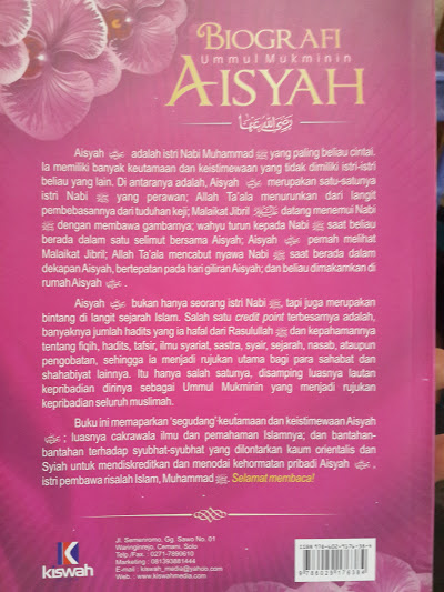 Buku Biografi Ummul Mukminin Aisyah Cover 2