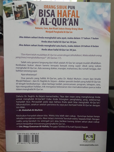 Buku Orang Sibuk Pun Bisa Hafal Al-Qur'an Cover 2