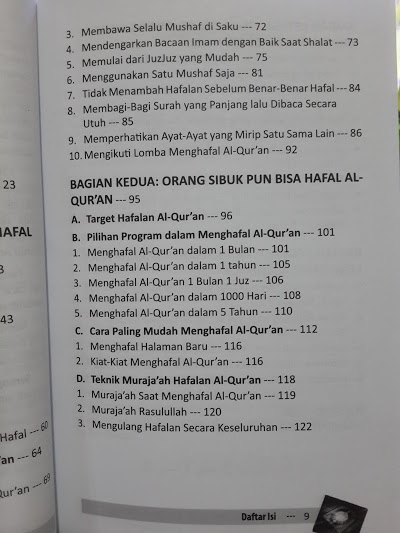 Buku Orang Sibuk Pun Bisa Hafal Al-Qur'an Daftar Isi
