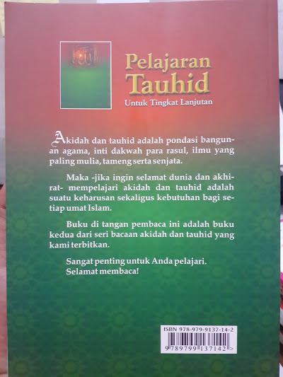 Buku Pelajaran Tauhid Untuk Tingkat Lanjutan Cover 2