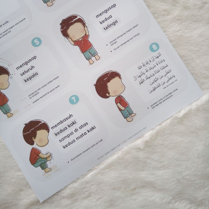 Poster Cara Wudhu Anak Laki-Laki Tipe B 2