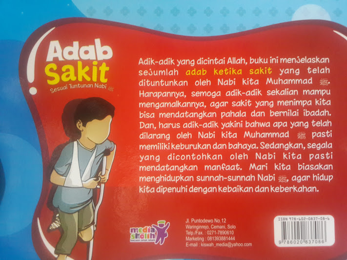 Buku Anak Adab Sakit Sesuai Tuntunan Nabi Cover 2