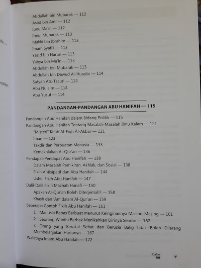 Buku Biografi Empat Imam Mazhab Daftar Isi