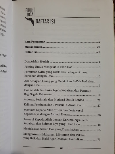 Buku Fikih Doa Daftar Isi