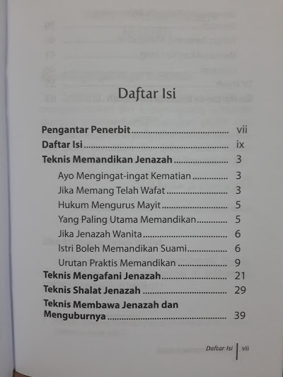Buku Saku Pintar Mengurus Jenazah Daftar Isi
