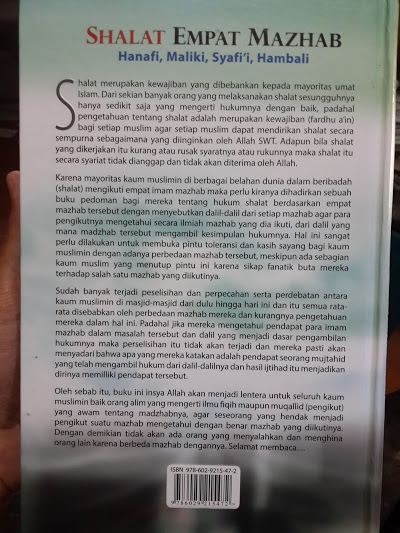 Buku Shalat Empat Mazhab Disertai Dalil-Dalil Cover 2