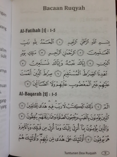 Buku Saku Tuntunan Doa Ruqyah Isi