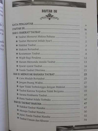 Buku Ya Allah Ampuni Aku Bertaubat Sebelum Terlambat Daftar Isi