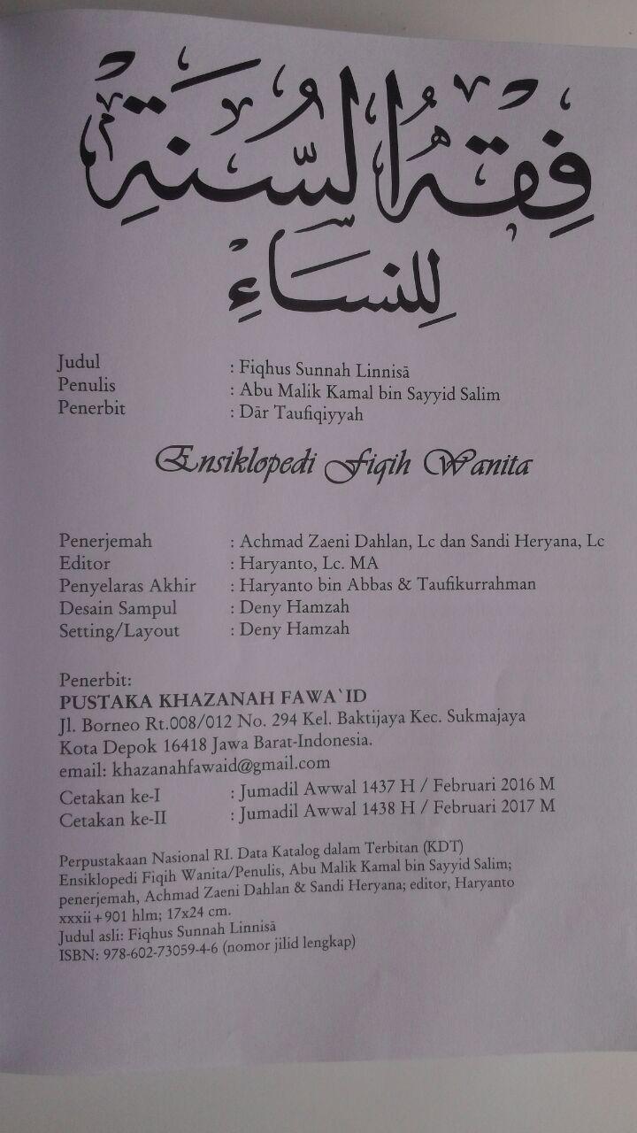 Buku Fiqh Sunnah Lin Nisaa Ensiklopedi Fiqih Wanita isi 2