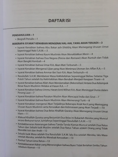 Buku Dahsyatnya Hari Kiamat Rujukan Dan Tanda Kiamat Daftar Isi