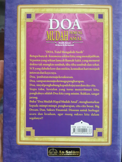 Buku Doa Mudah Hafal Dan Amal Sesuai Quran Sunnah Cover 2